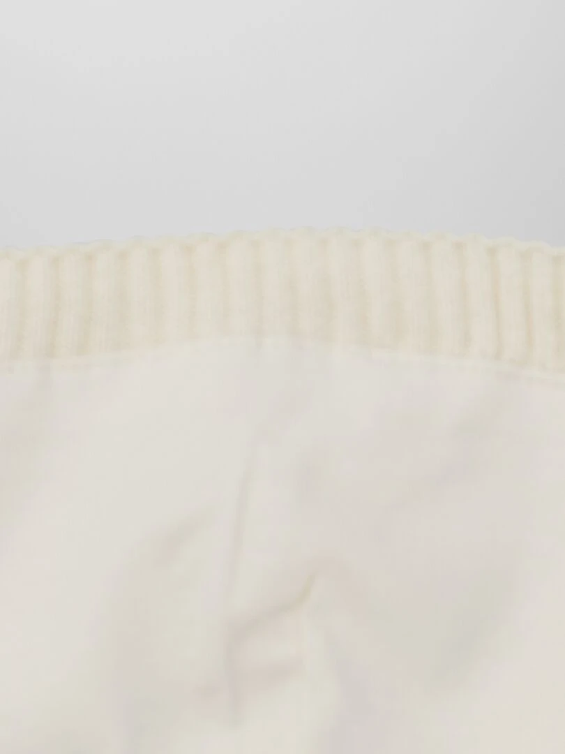 Bonnet en point mousse   beige