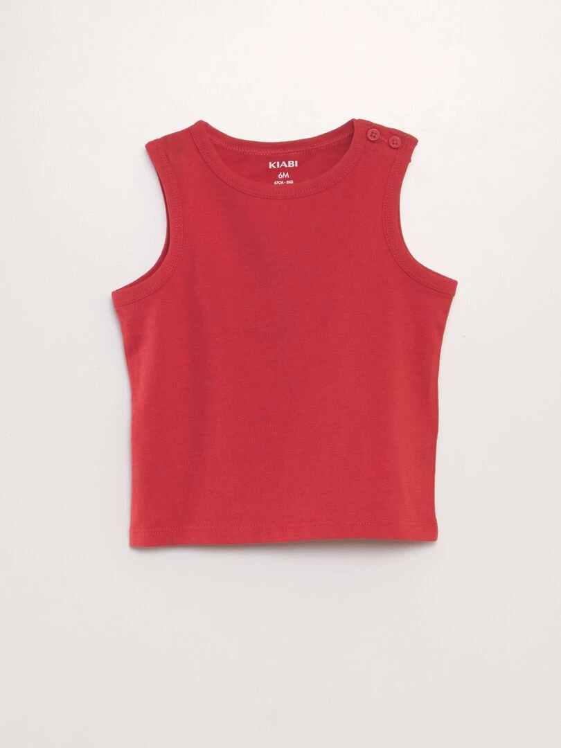 Lot de 2 débardeurs en jersey   BLANC