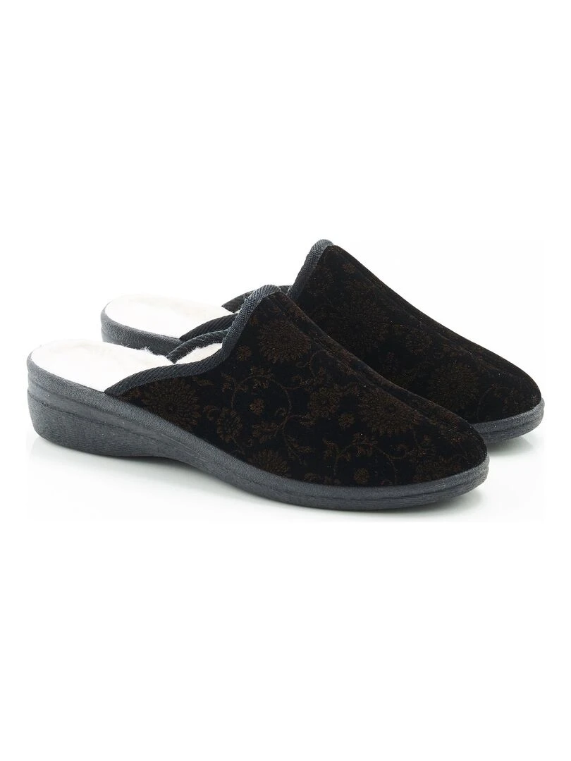 Mules effet texturé Thermolactyl Damart Bleu