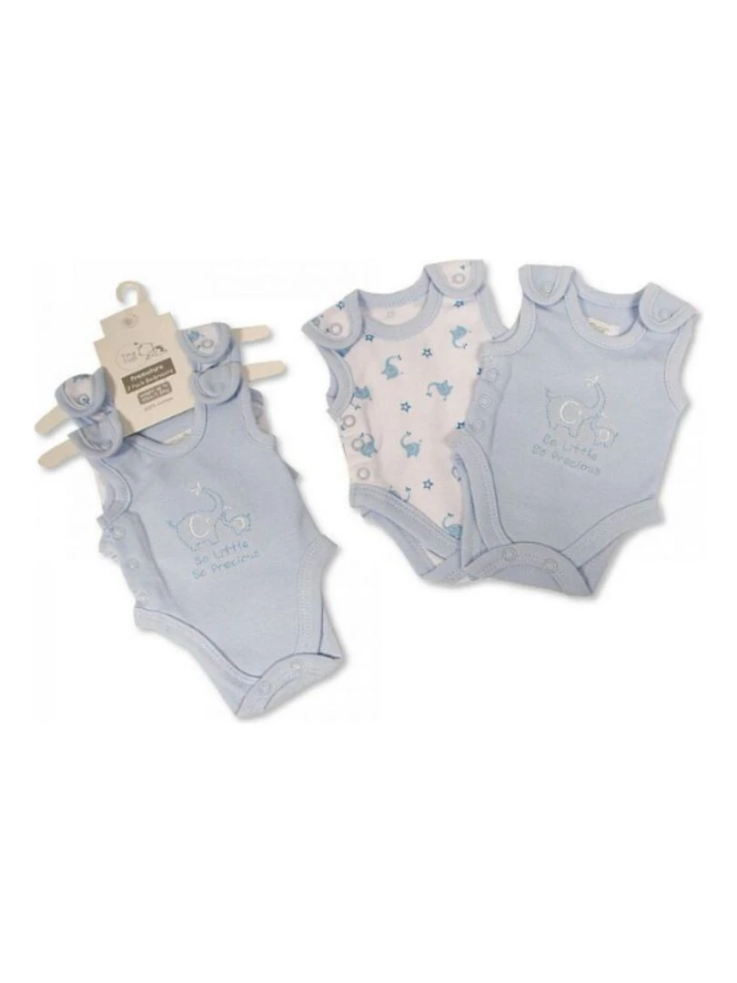 Body Prématuré Bleu Bébé en couveuse Bleu ciel