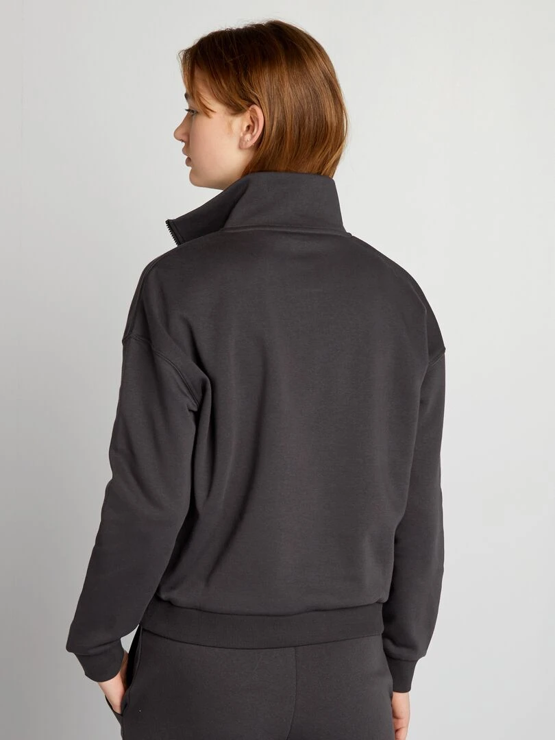 Sweat camionneur en molleton   Gris foncé