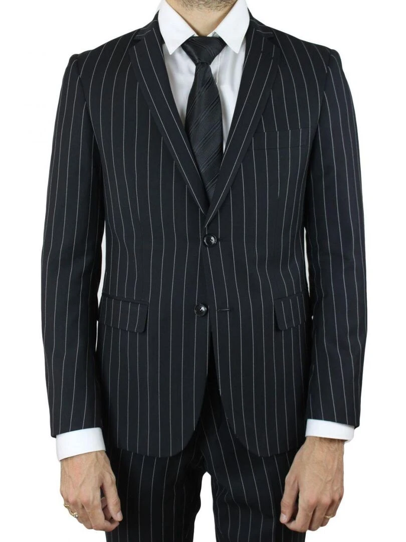 veste rayé Lordissimo Noir Noir
