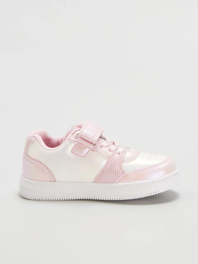 Baskets à scratch 'Minnie'   Rose/blanc