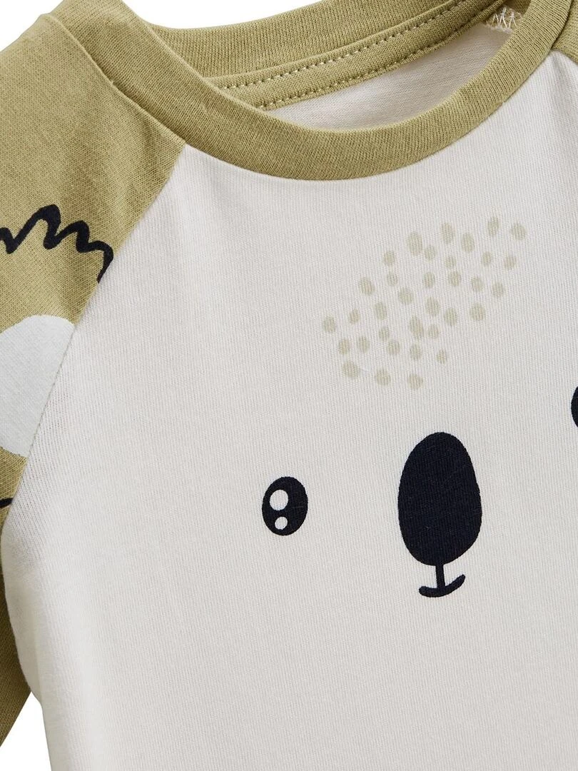 Pyjama enfant manches courtes Brisbane   Vert