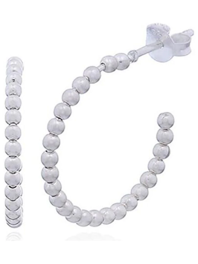 Créoles balinaise perle en argent Bijoucolor Argent