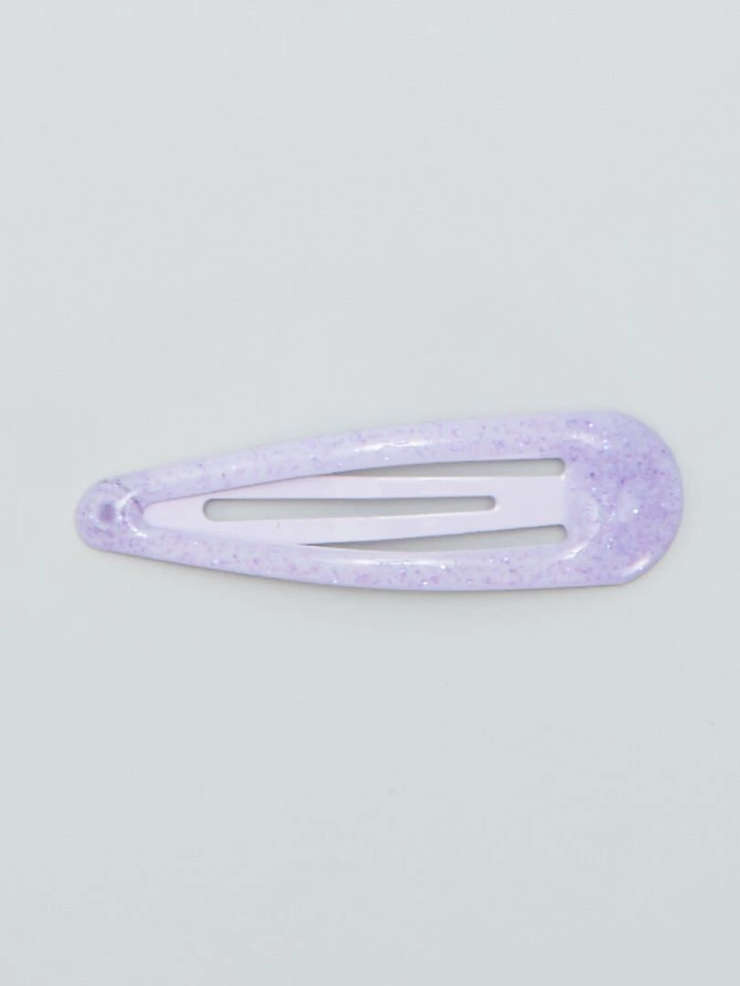 Lot de 5 pinces clic clac   Bleu/violet/rose