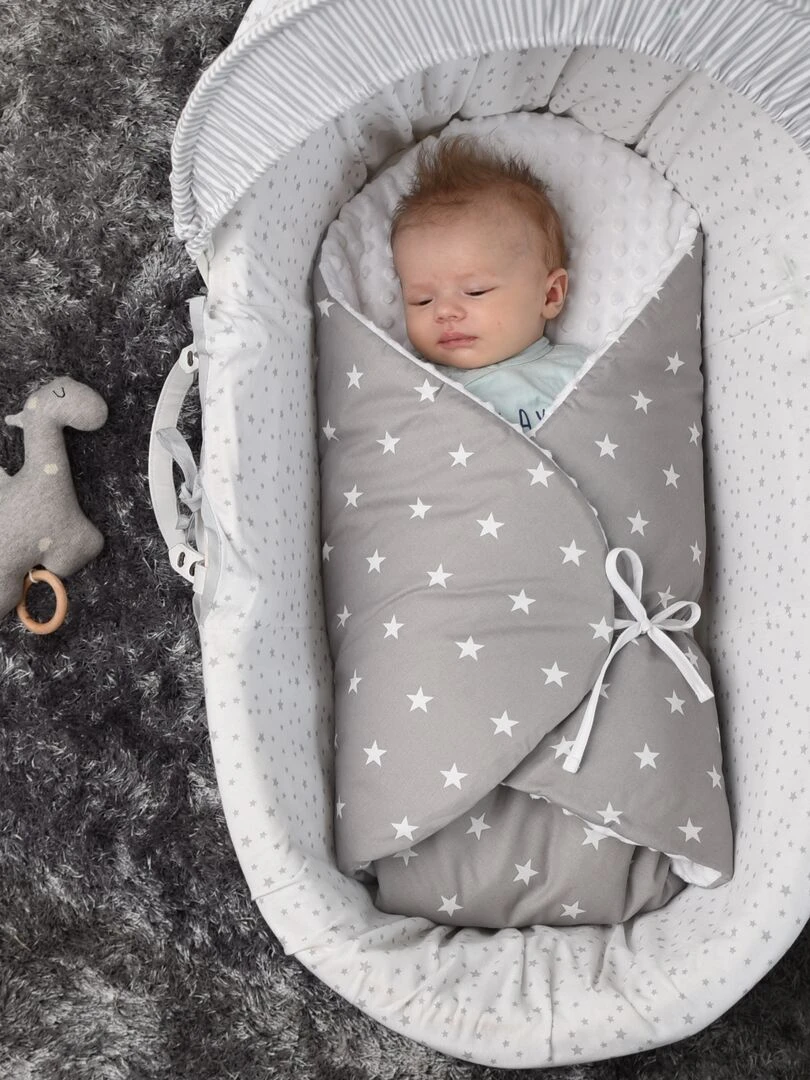 Veilleuse musicale en tricot de coton  DINO   Gris