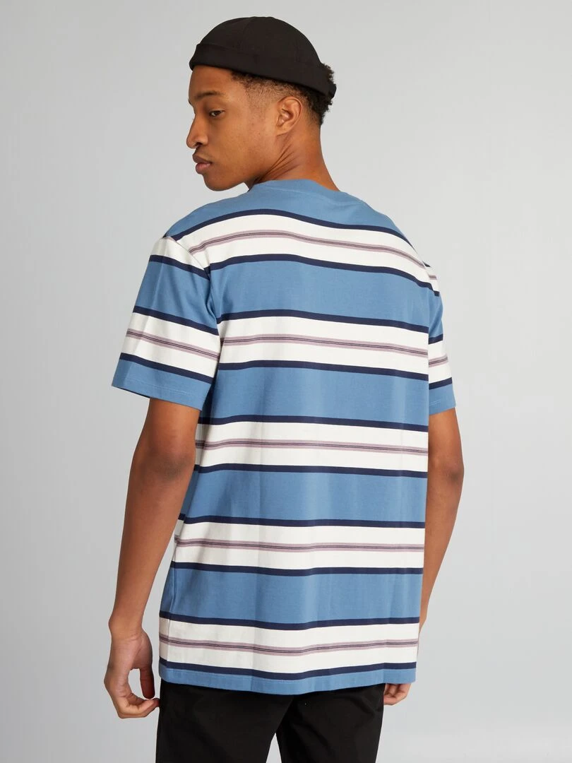 Tee shirt en jersey à rayures + d'1m90   Bleu/blanc