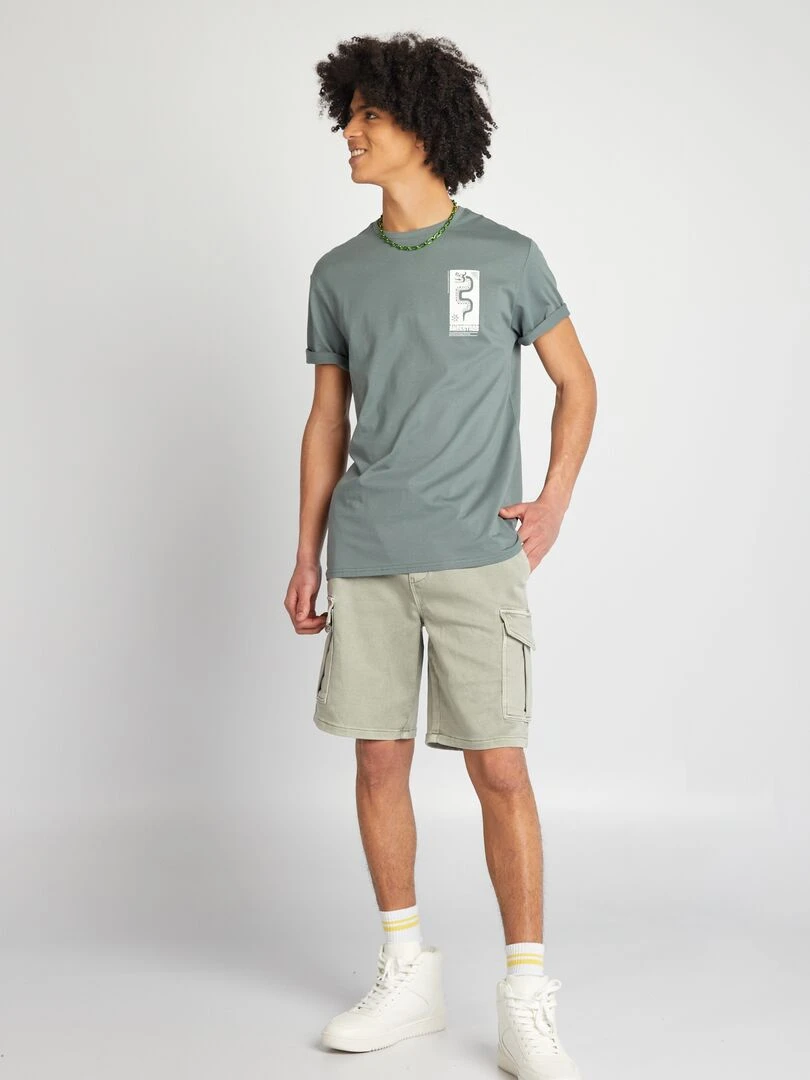 Short avec poches sur les côtés Vert