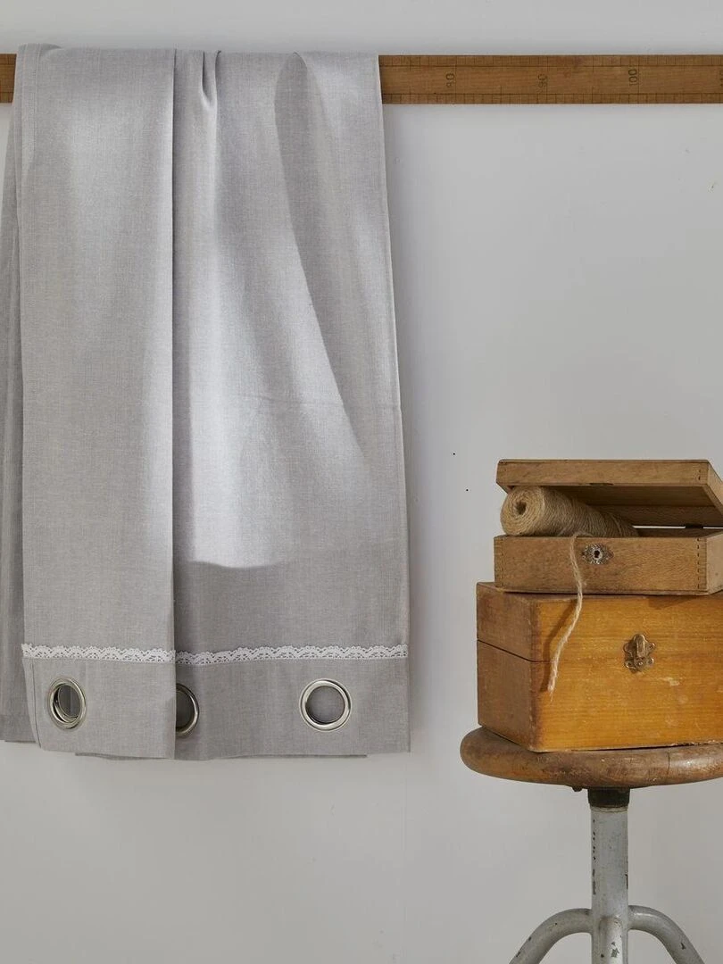 Rideau à œillets 'CHARME' 'TODAY' Gris clair