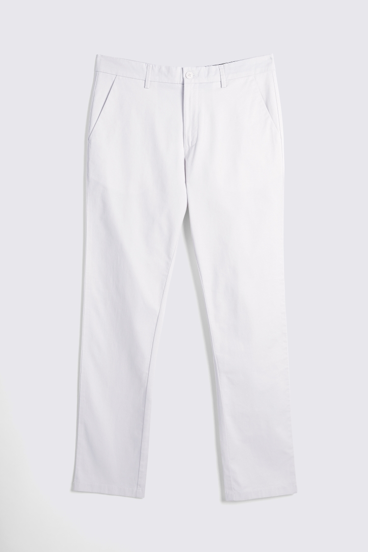 Tailored Fit Off White Stretch Chinos    Buy Online at Moss
