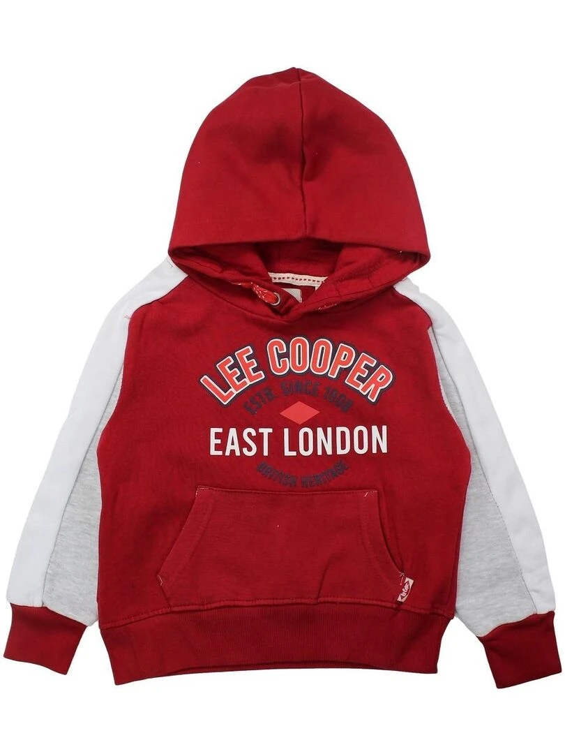 Lee Cooper Sweat garçon imprimé logo en coton Bordeaux