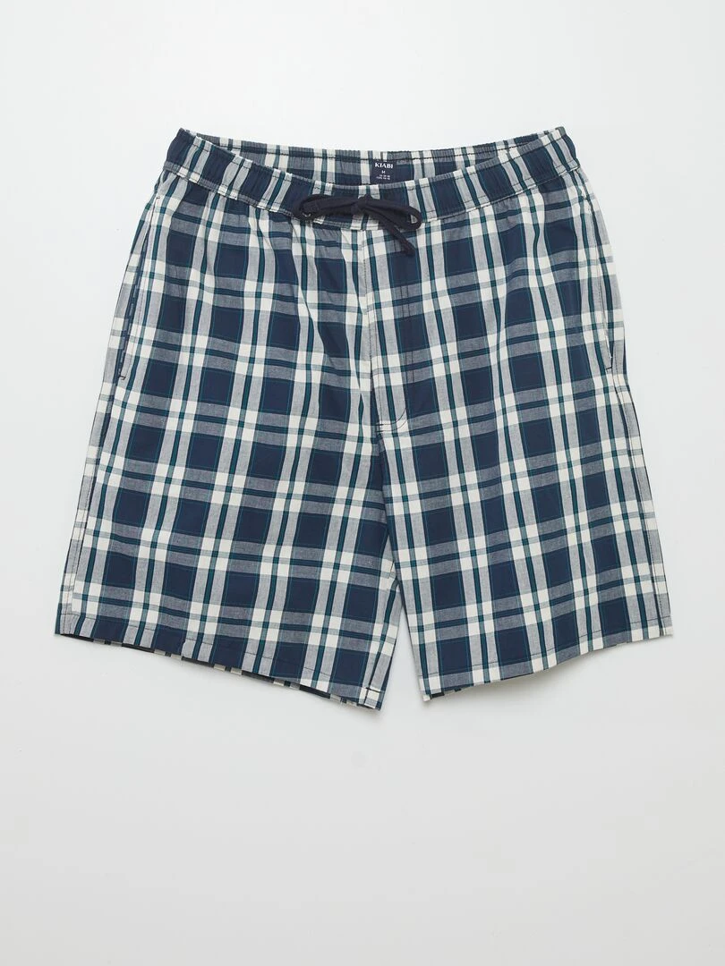 Pyjama court   short + tee shirt   2 pièces   Bleu