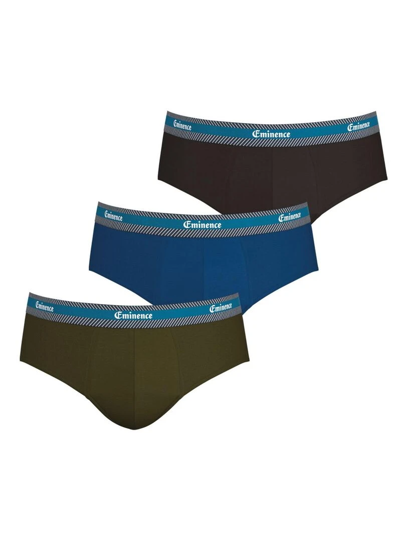 Lot de 3 slips homme Sélection Coton Bio Kaki