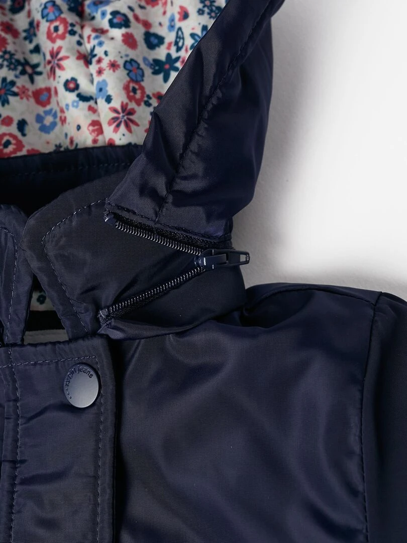 Parka avec Capuche et Volants pour Bébé Fille  SPRING BEGINS   Bleu foncé