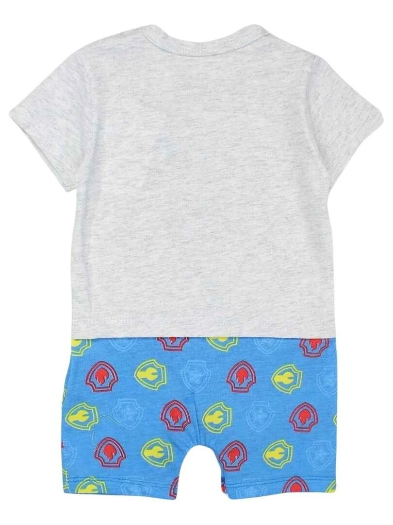 La Pat' Patrouille Combishort bébé garçon imprimé La Pat' Patrouille en coton Gris