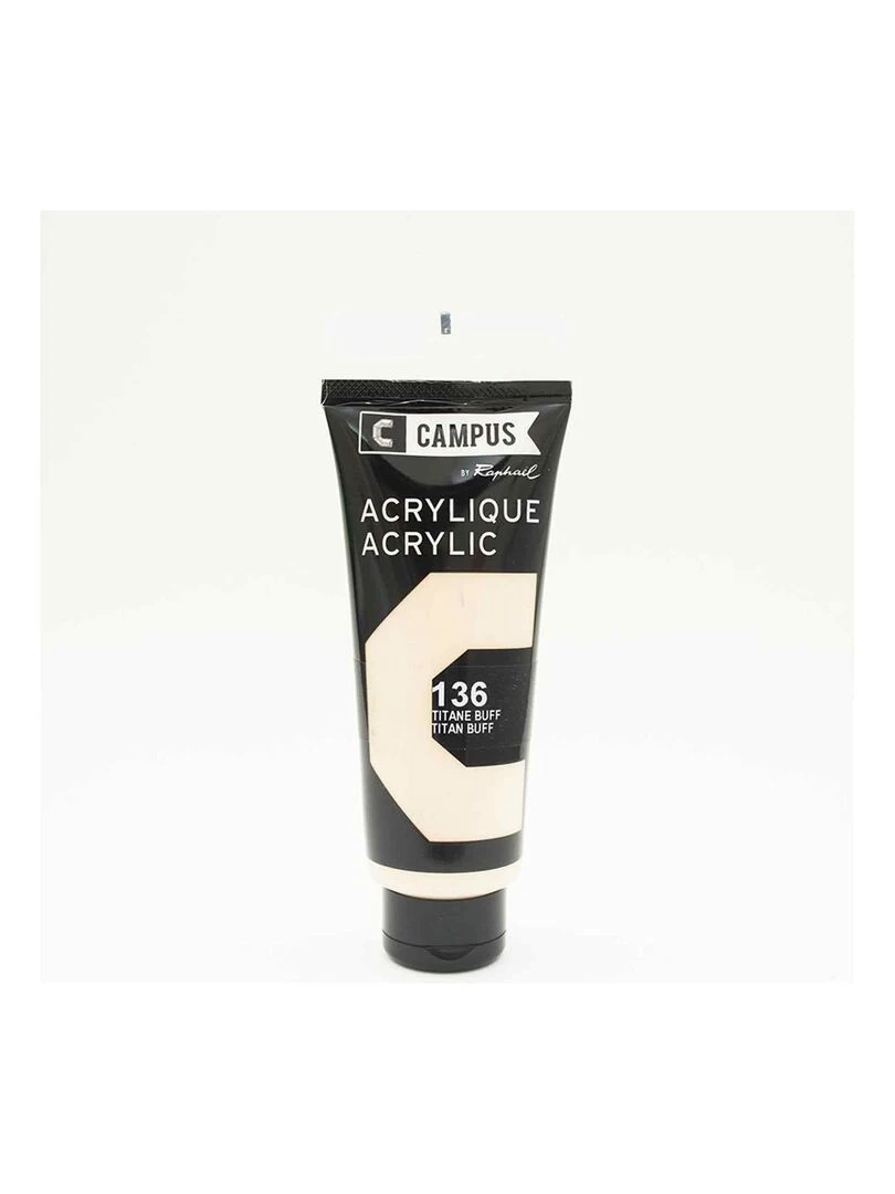 Peinture acrylique 100 ml   Jaune titane buff n°136   N/A