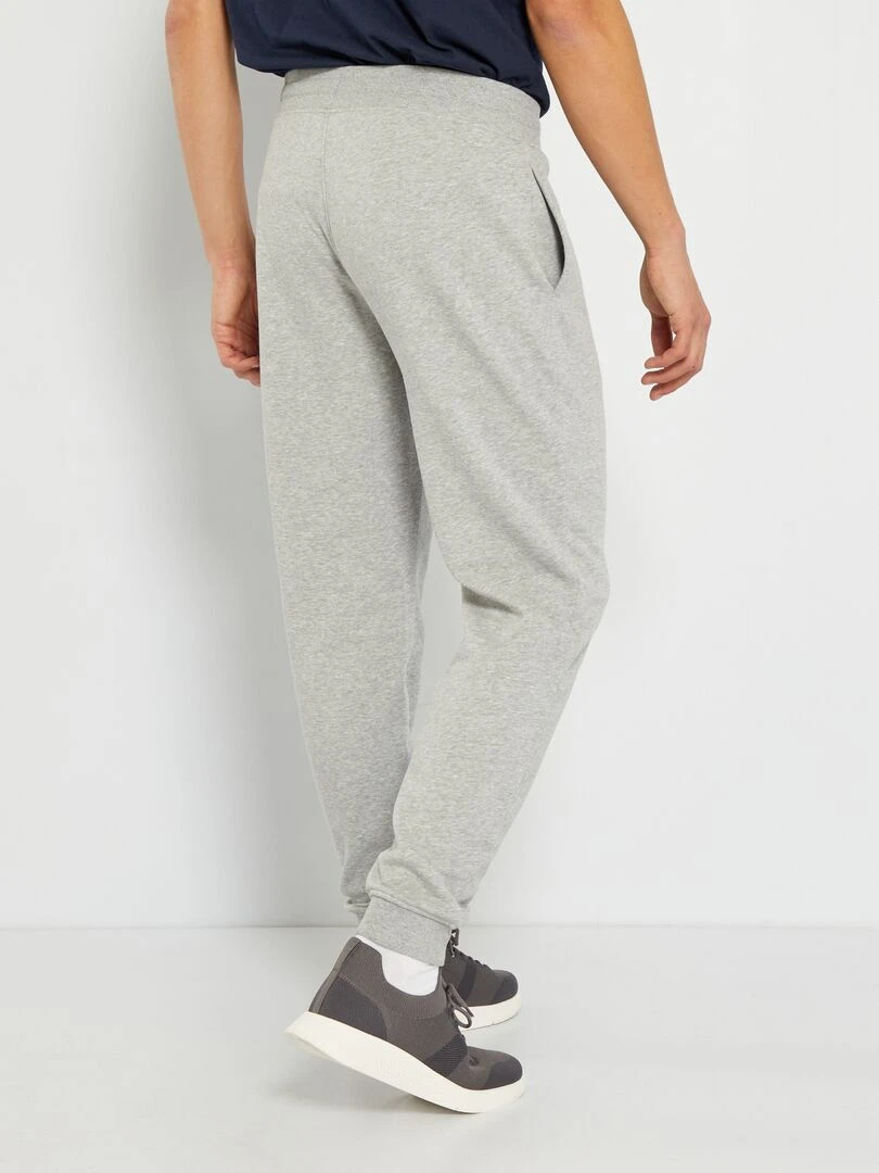 Pantalon jogging en molleton   Gris