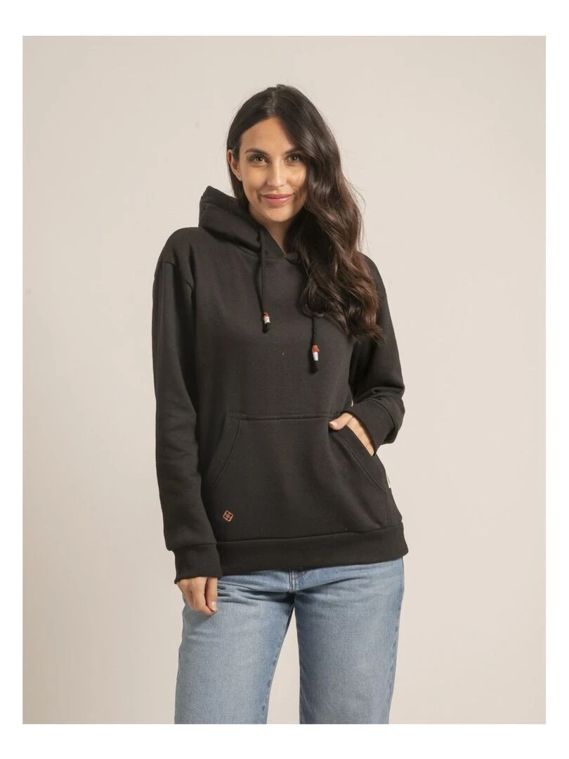 Sweatshirt capuche YZIA Noir