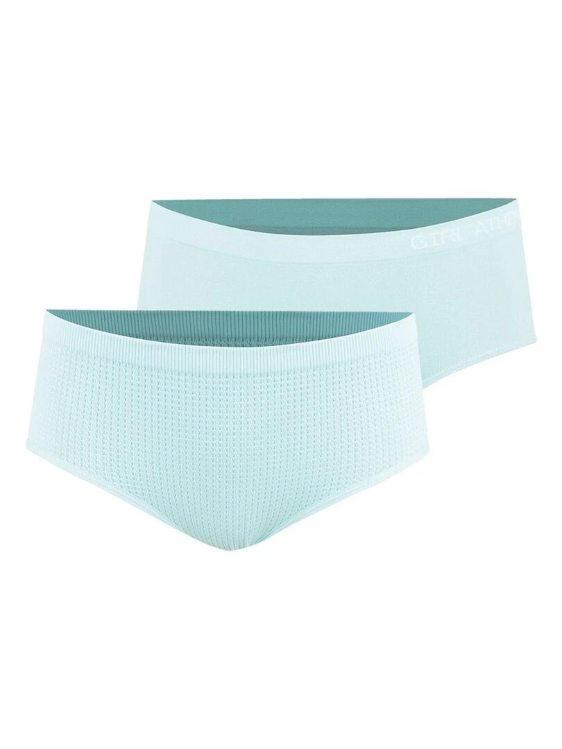 Lot de 2 boxers fille Sans Couture Fashion Fille Bleu turquoise