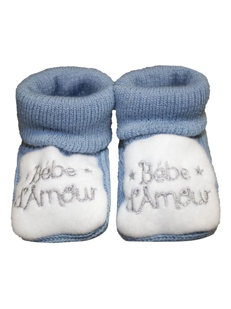 Chaussons "BB D AMOUR" LES CHATOUNETS Bleu