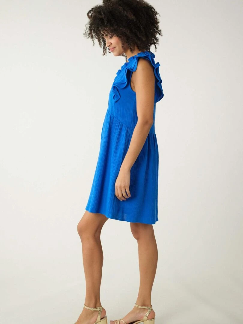 Robe courte pour femme 'Deeluxe'   Bleu fluo