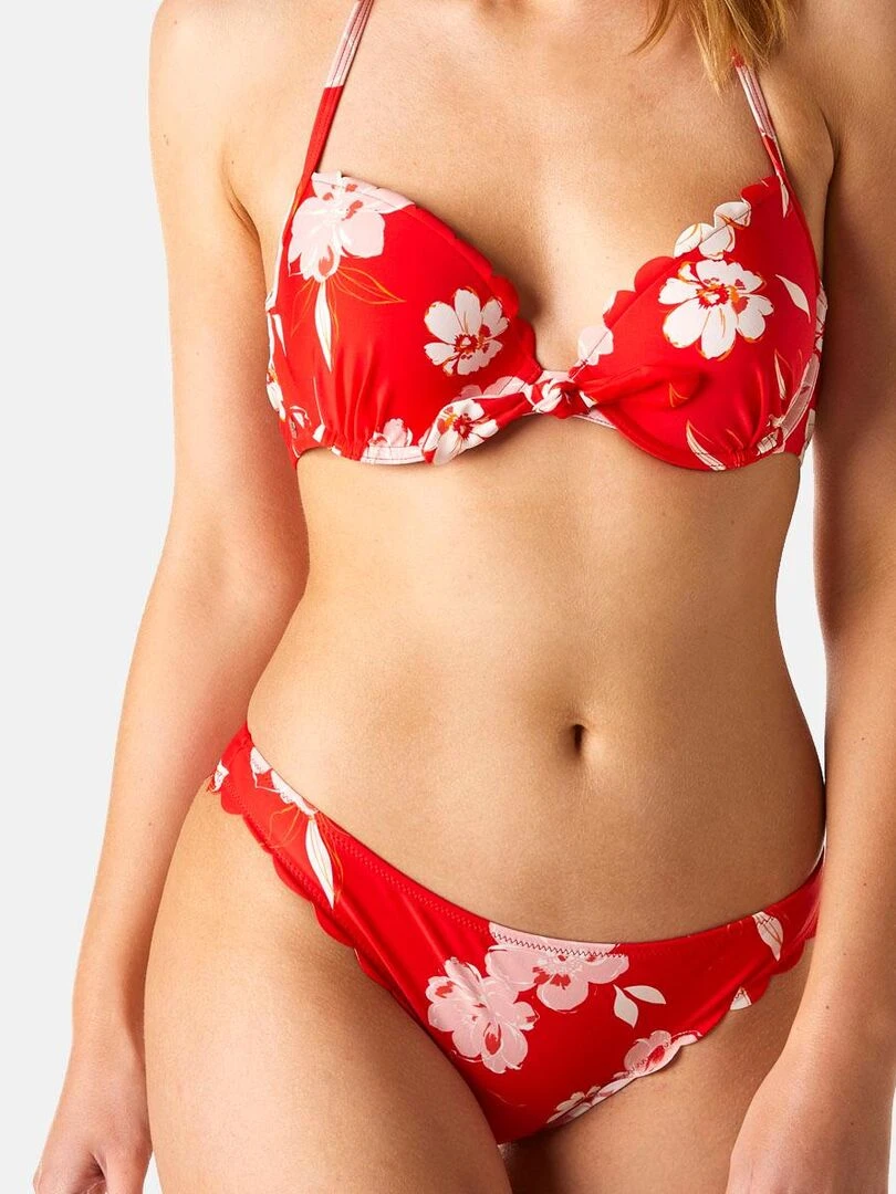 Haut de maillot coques up RIO   Brigitte Bardot Bain   Rouge