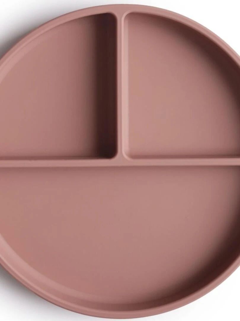 Assiette à compartiments en silicone avec ventouse Cloudy mauve Violet