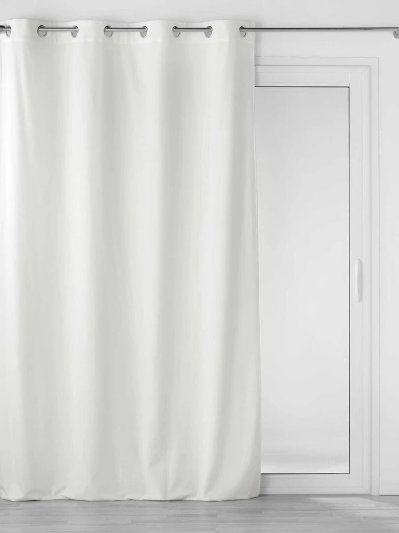 Rideau d'ameublement en velours reliefé Blanc