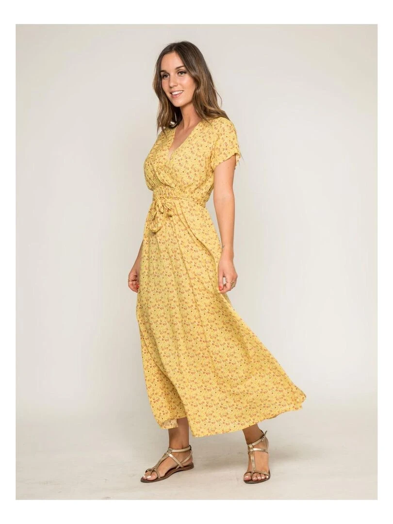 Robe longue imprimée IBERTY Jaune