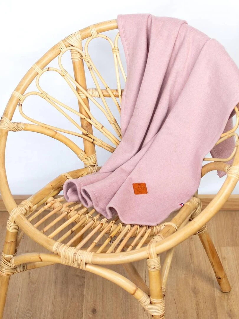 Couverture polaire 100% coton ultra doux   Rose