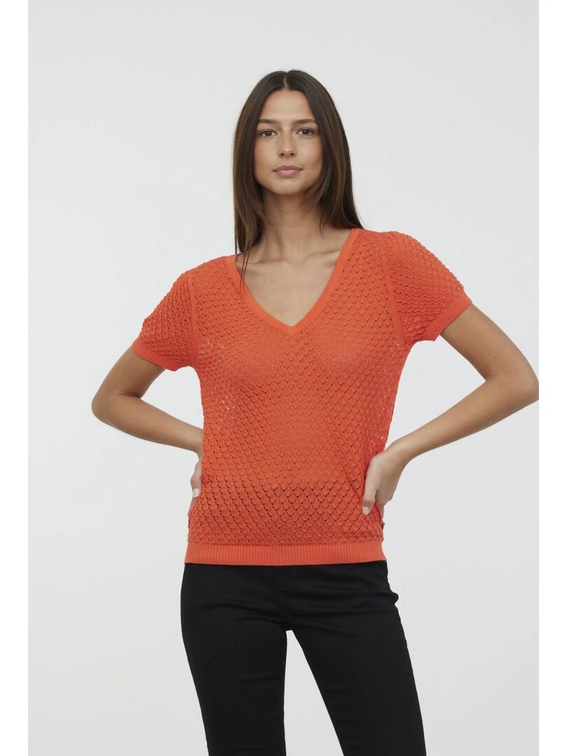 Lee Cooper Pull manches courtes coton regular CABI Orange