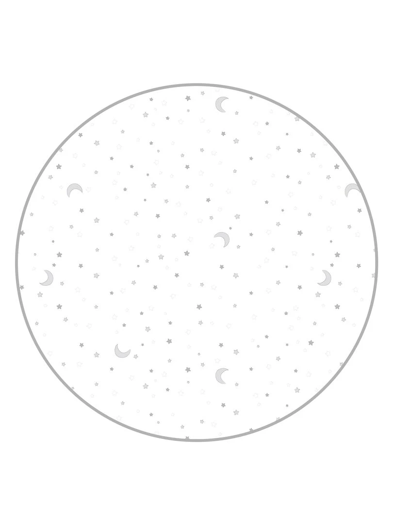 ROBA Parc bébé 75 x 100 cm + Tapis de Parc "Sternenzauber" Bois Blanc Blanc