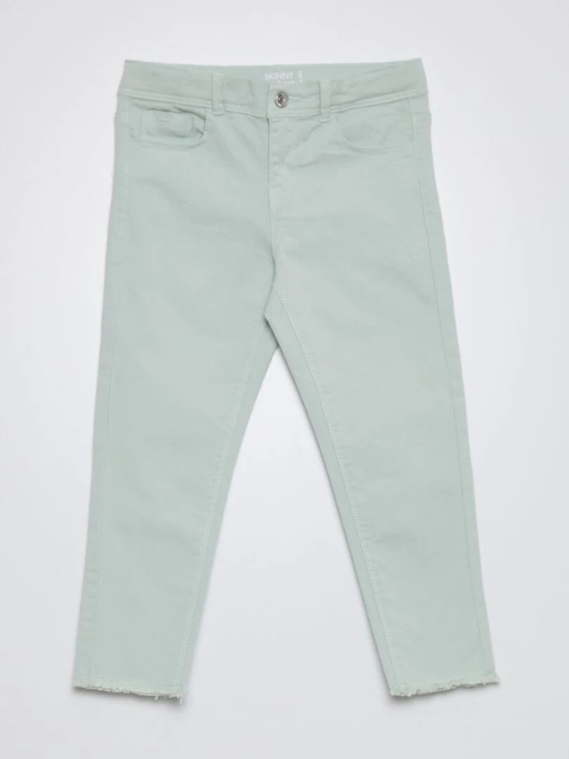 Pantacourt skinny à taille haute bleu