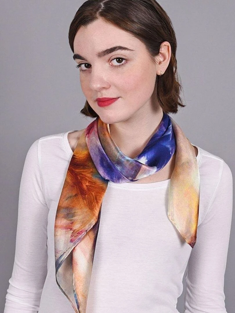 Carré de soie Premium Cavali Multicolore