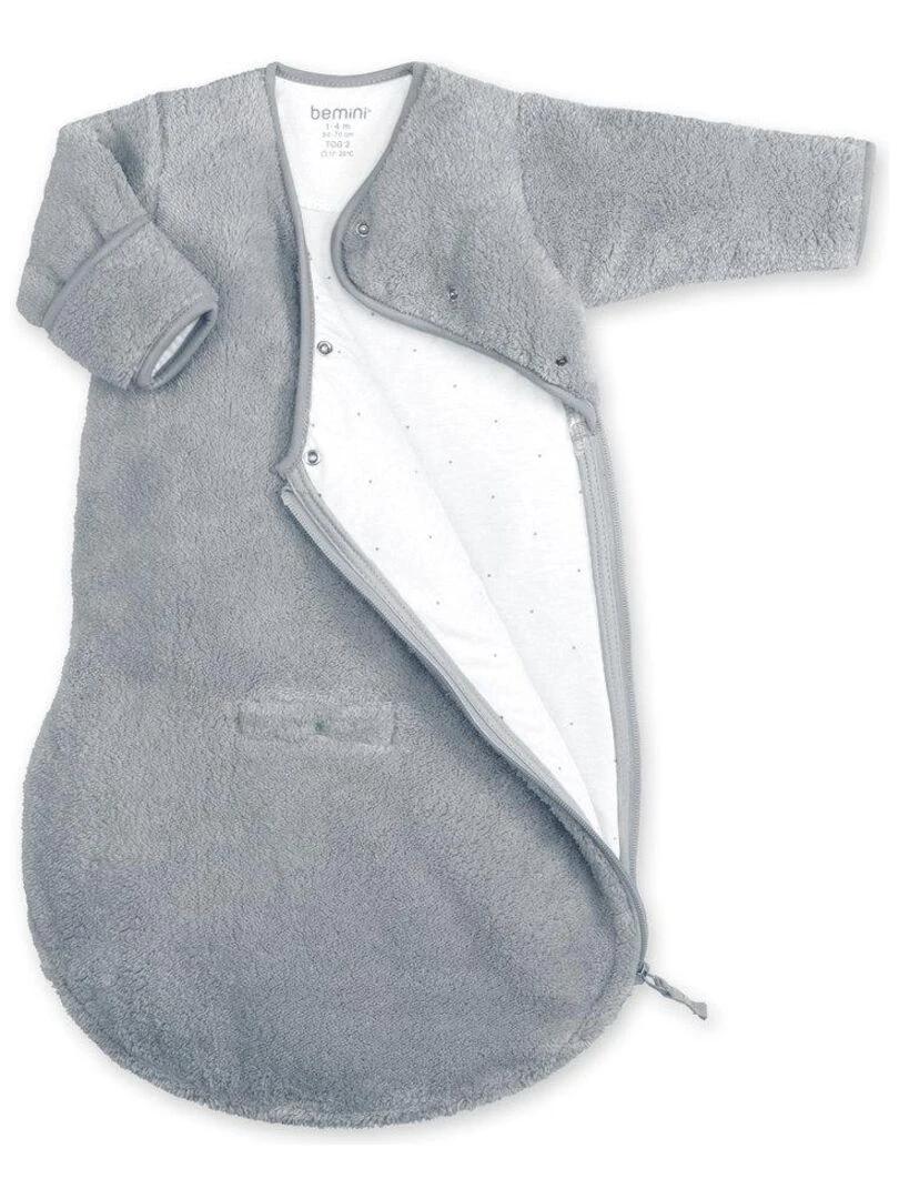 Bemini Gigoteuse avec moufles Softy et jersey Gris