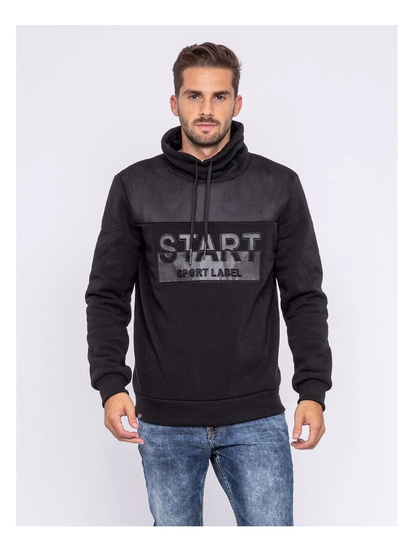 Sweat col boule WOOPY Noir