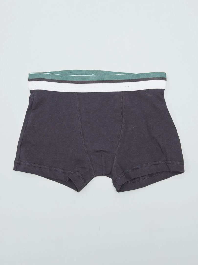 Lot de 3 boxers Vert/gris foncé/blanc