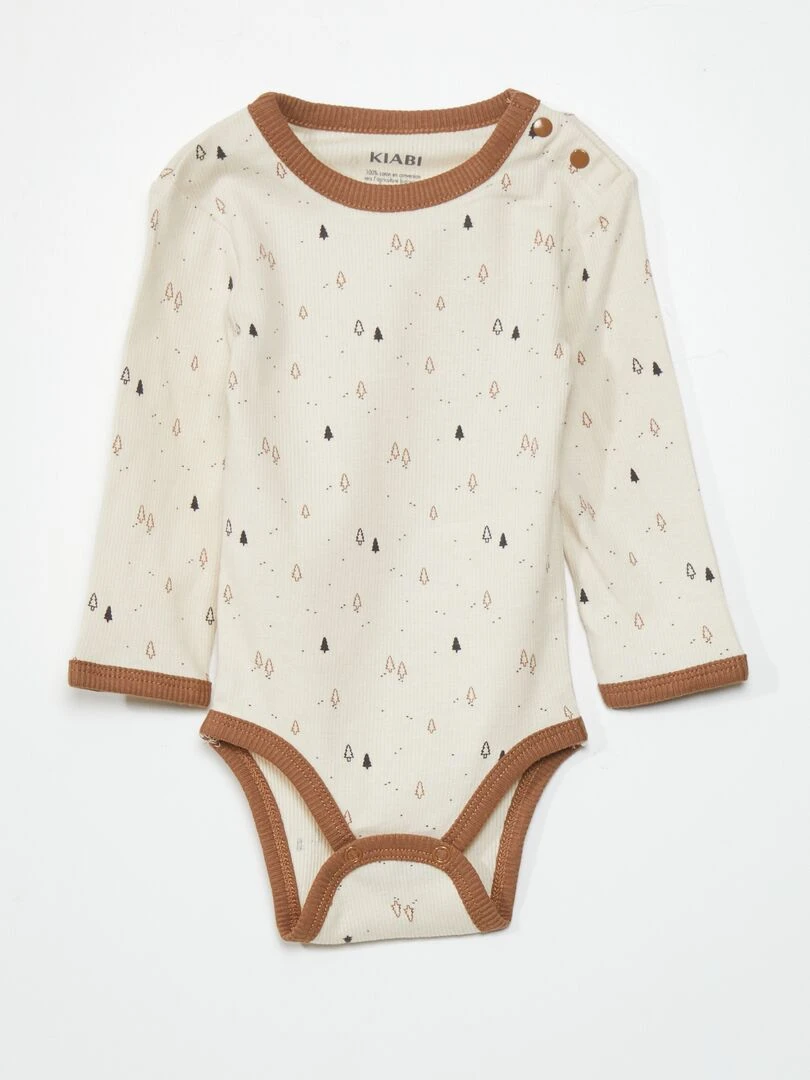 Bodies pur coton   Blanc/gris