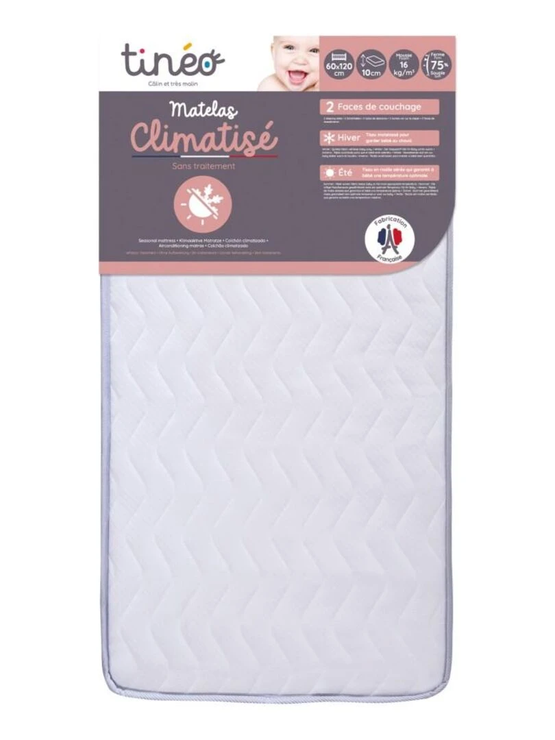 Matelas bébé Climatisé Blanc