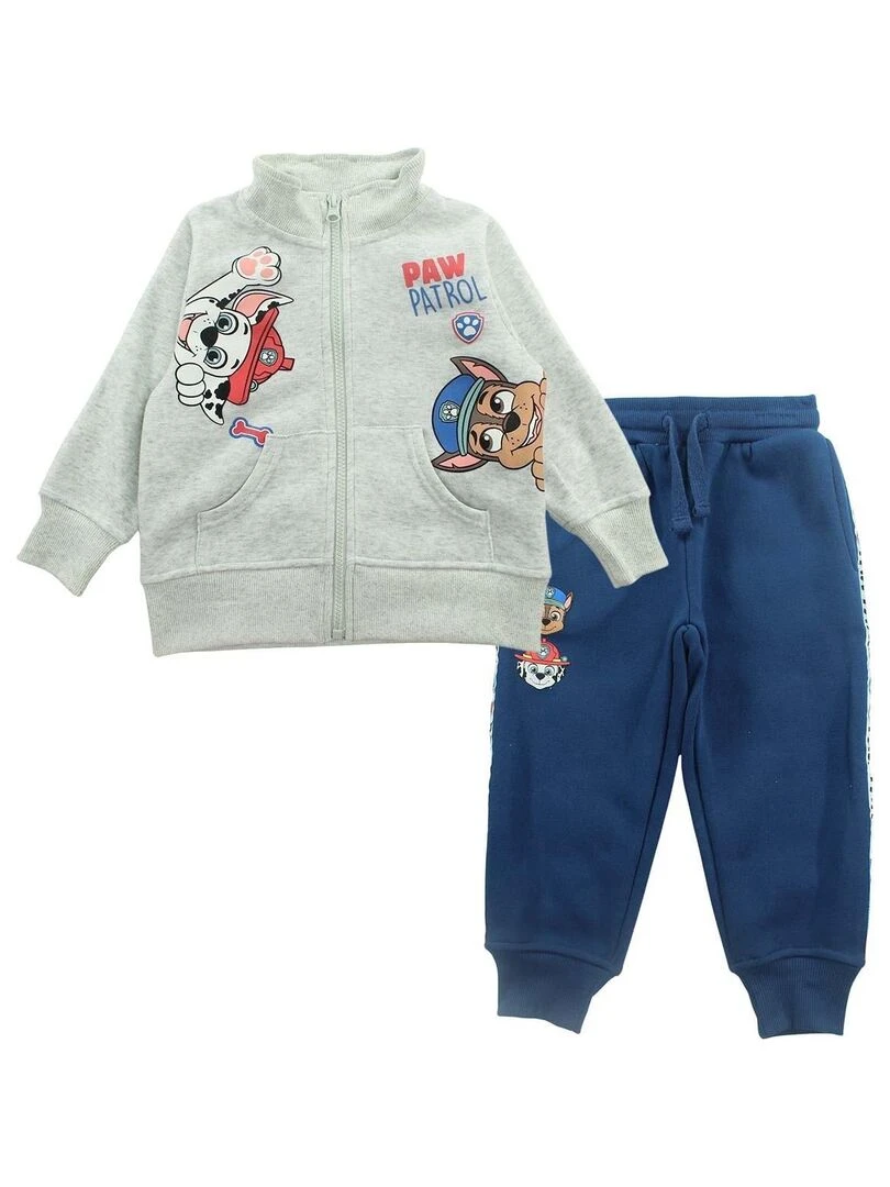 Paw Patrol Ensemble Veste pantalon garçon Imprimé La Pat' Patrouille Gris