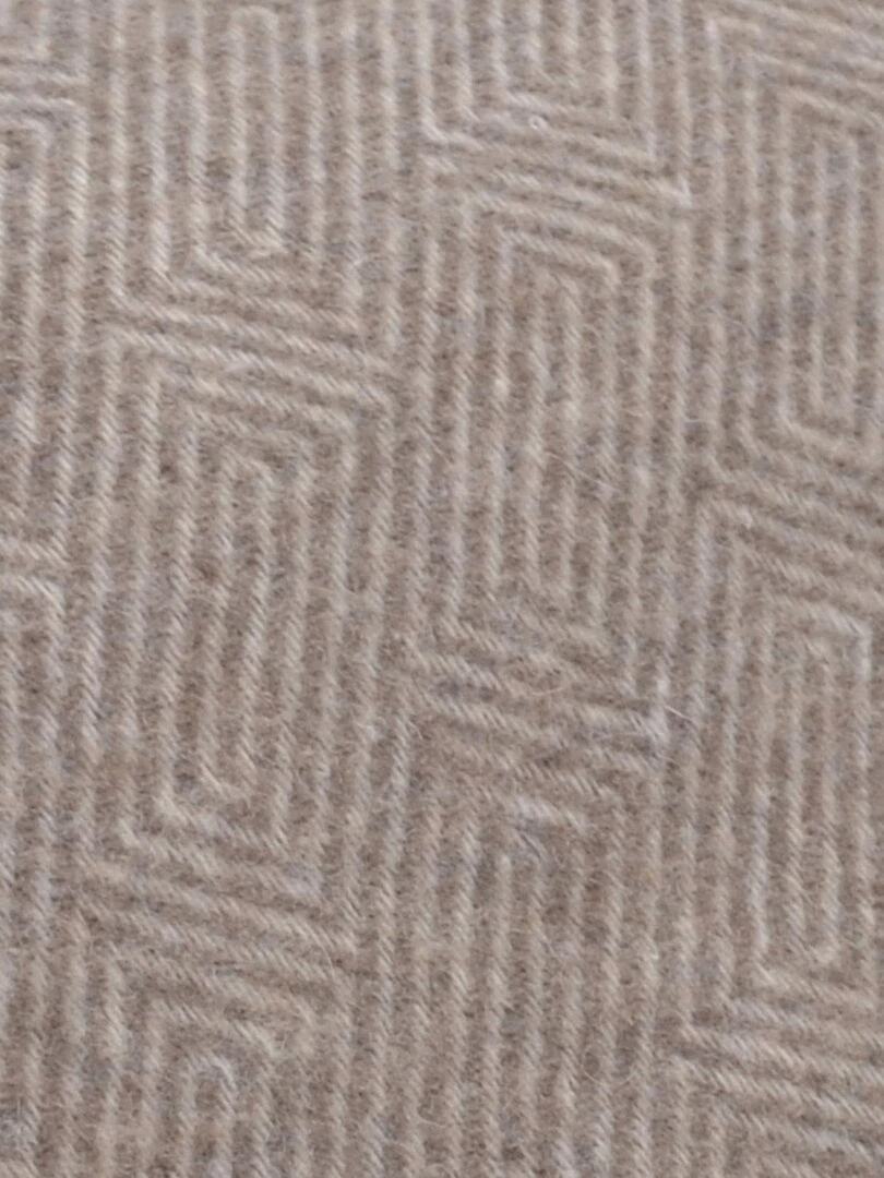 Plaid mélangé avec laine en mérinos Taupe