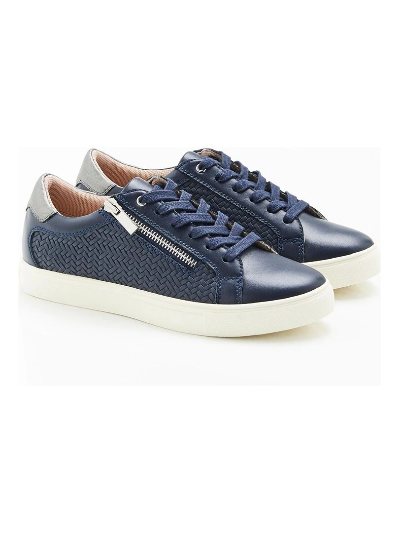 Tennis à lacets effet tressé Amortyl Damart Bleu marine