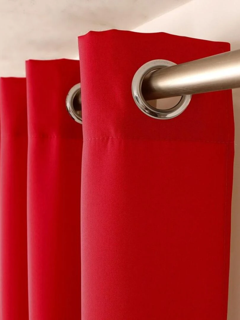 Rideau à œillets 140x240 Zoé rouge   Rouge