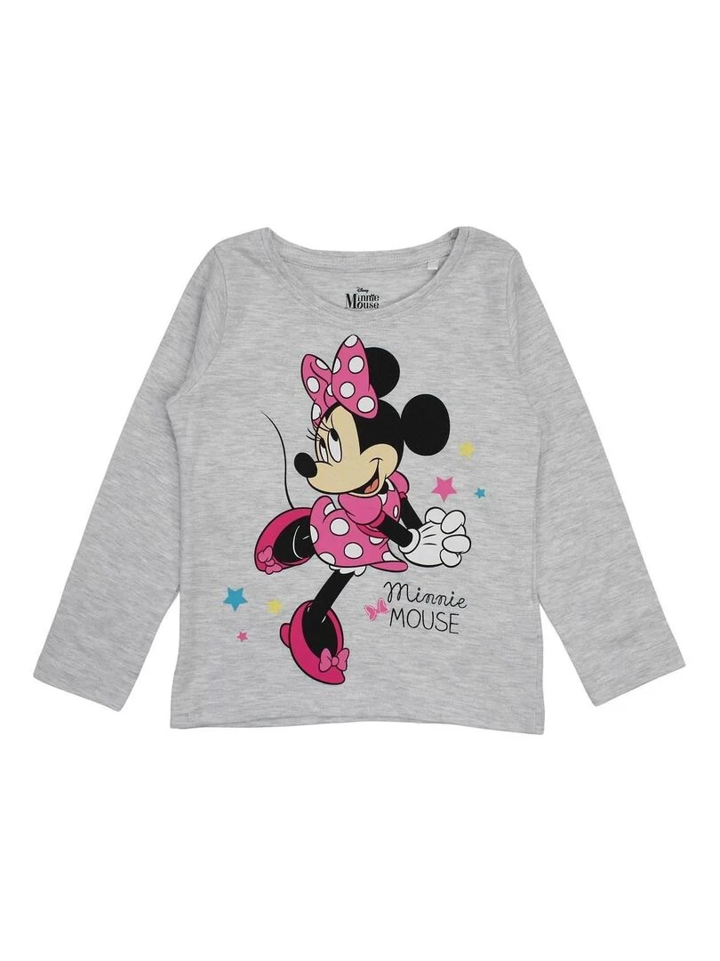 Disney Pyjama fille imprimé Minnie en coton Gris