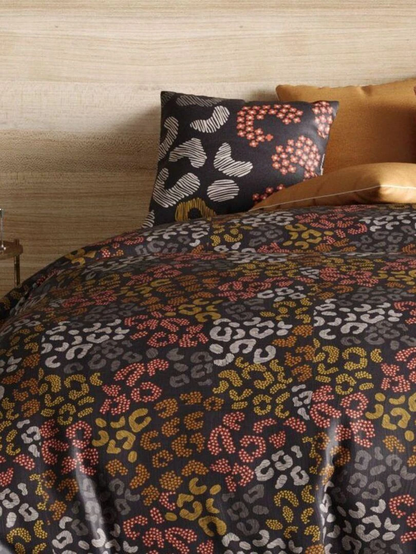 Parure de drap plat 3 pièces Coton Onalia   Noir