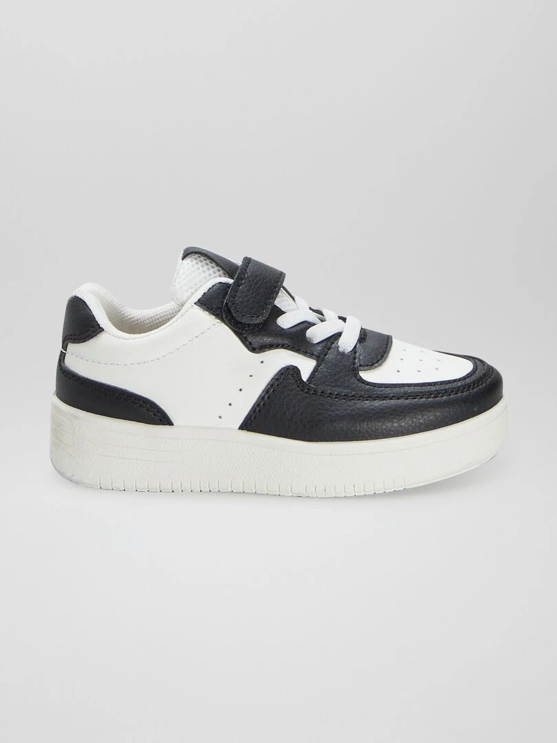 Baskets scratch et lacets élastiques Blanc