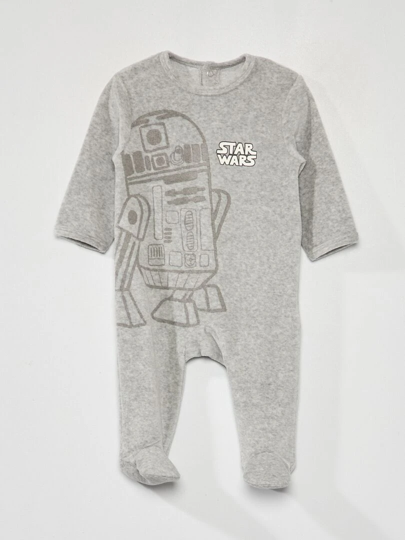 Barboteuse en velours 'Star Wars' Gris
