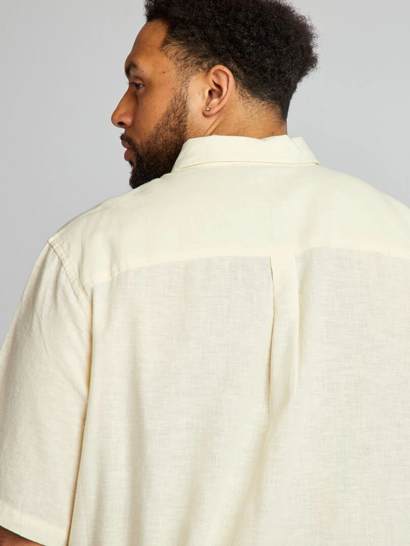 Chemise manches courtes   Jaune