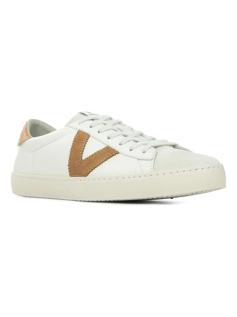 Baskets Victoria Berlin Piel Contraste Blanc Marron